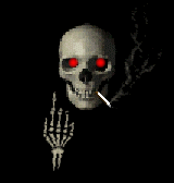 Badass smoking skull gif